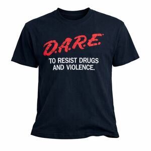 D.A.R.E. “To Resist Drugs and Violence” Graphic T-Shirt Black Vintage Size M